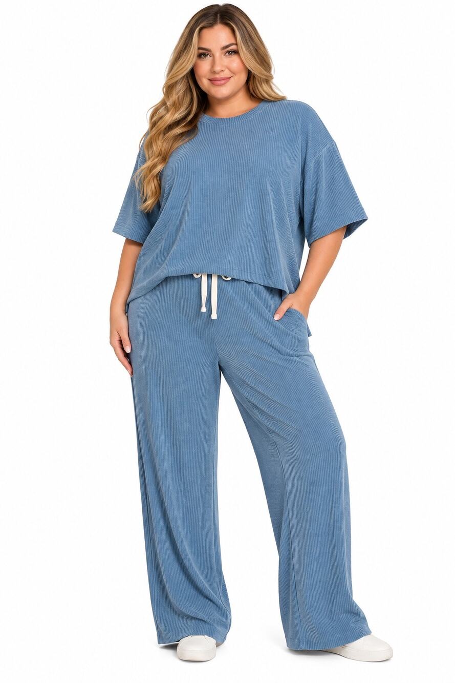 Zenana Ribbed Textured Two-Piece Set โ Size 3X โ NWOT